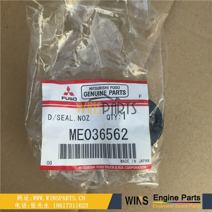 ME036562 VAME036562 <a href=http://www.winsparts.cn/Engine-Mitsubishi.html target='_blank'>三菱</a> 6D14 6D15 6D16 发动机喷油器垫片油封 用于神钢SK220LC SK290LC SK330LC 挖掘机配件