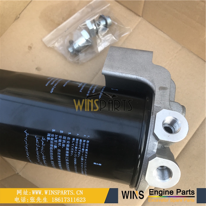 ME072906 ME072907 原装<a href=http://www.winsparts.cn/Engine-Mitsubishi.html target='_blank'>三菱</a>6D16-T 6D16 柴油滤芯总成带座子用于神钢SK290LC-6E SK330-6 挖掘机配件