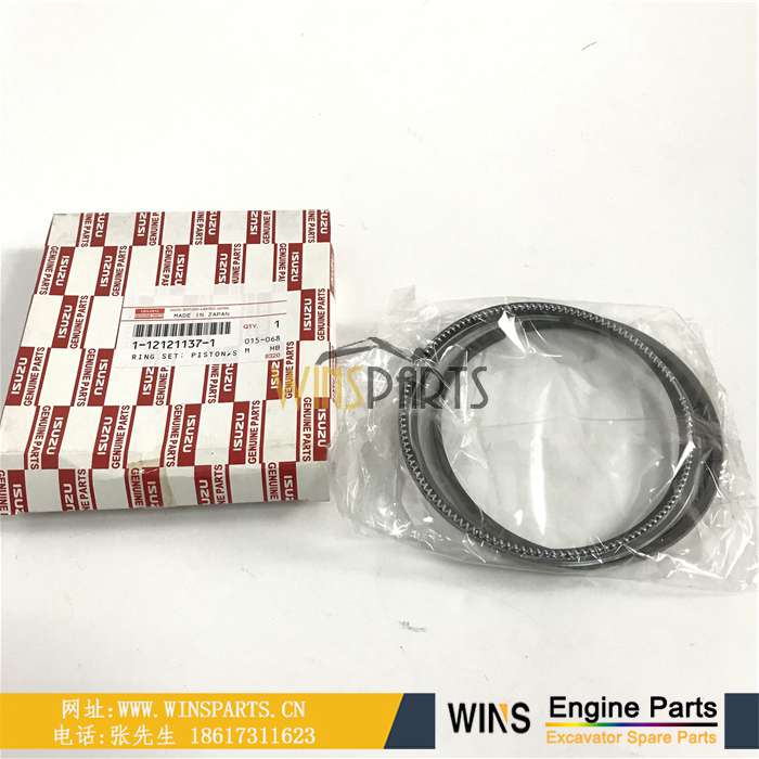 1-12121137-1 1121211371 1-12121-137-1 112121-1371 五十铃6SD1 发动机活塞环 引擎活塞环 套装 三道环 四道环 用于<a href=https://www.winsparts.cn/riliwajueji.html target='_blank'>日立</a>EX300-5 EX350H-5 EX300LC-5 挖掘机配件