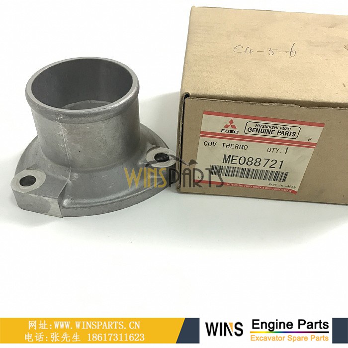 ME088721 VAME088721 <a href=http://www.winsparts.cn/Engine-Mitsubishi.html target='_blank'>三菱</a>4D34 4D31 6D16 发动机节温器 底坐座子 外壳 SK200-6ES SK200LC SK210LC-6E SK250LC-6挖掘机配件
