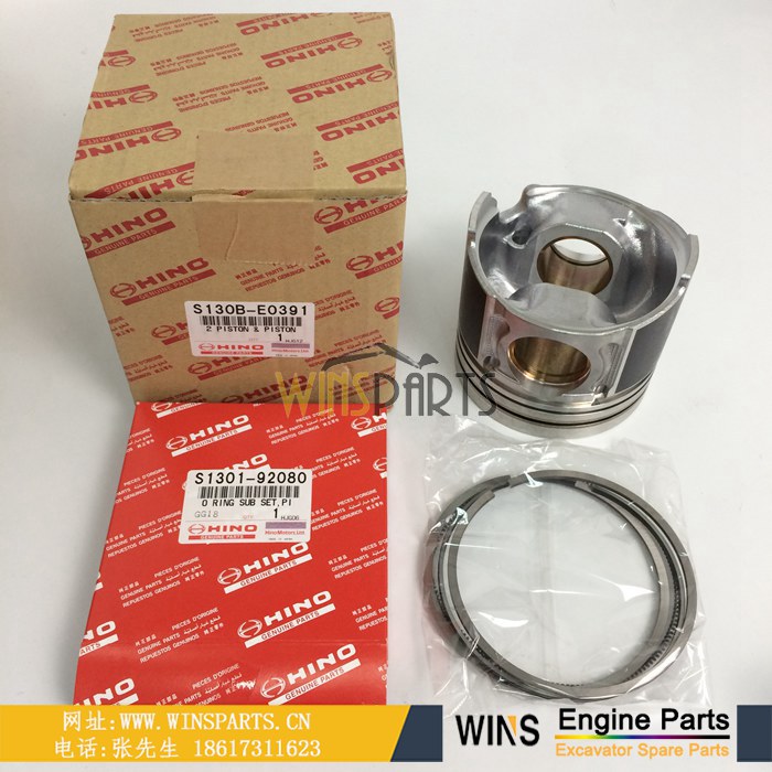 S130B-E0391 S1301-92080 130191120A 130051270A日野 J08E J05E 发动机四配套 缸套组件 活塞组件用于神钢<a href=http://www.winsparts.cn target='_blank'>挖掘机配件</a>