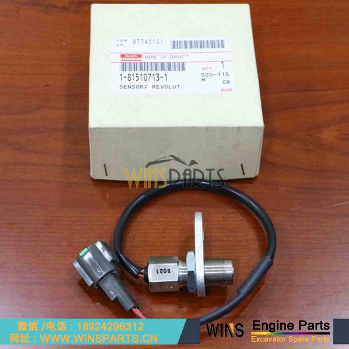 1-81510713-1 1815107131 1-81510713-0 1815107130 AT263810 原装五十铃6WG1T 6WG1发动机 曲轴 转速传感器 飞轮 传感器用于<a href=https://www.winsparts.cn/riliwajueji.html target='_blank'>日立</a>ZX470-5G ZX500LC挖掘机