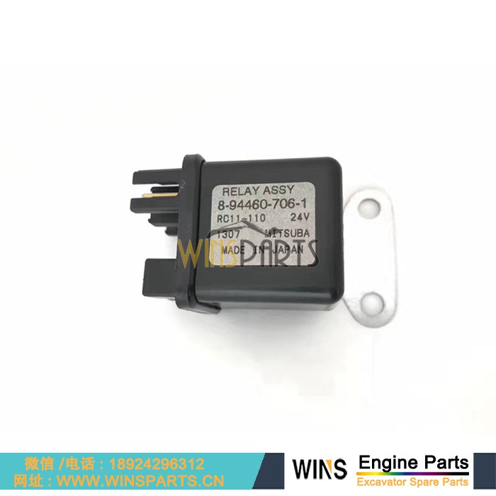 8-94460706-1 8-94460706-0 8944607061 8944607060 原装五十铃 6WG1 发动机 预热 继电器 电热塞继电器 用于<a href=https://www.winsparts.cn/riliwajueji.html target='_blank'>日立</a> 约翰迪尔 挖掘机 电器 配件
