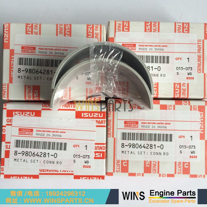 8-97131186-1 8971311861 8-98064281-0 8980642810 原装日本五十铃6HK1 4HK1 发动机曲轴瓦 大瓦 轴承用于<a href=https://www.winsparts.cn/riliwajueji.html target='_blank'>日立</a>ZX200-3 ZX250-3 ZX330-3 挖掘机配件