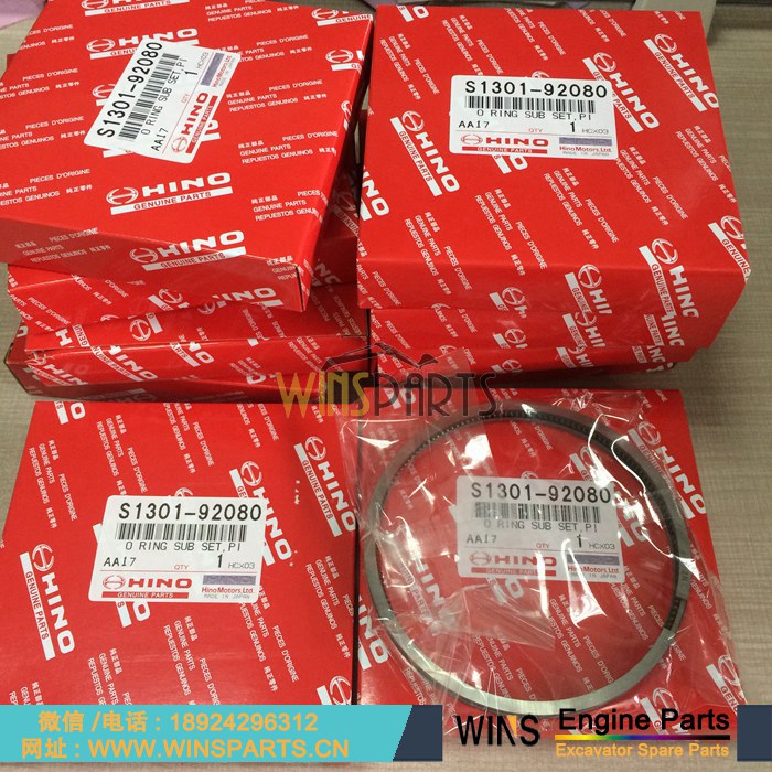VHS130192080 VH130192080A S1301-92080 S130192080 130192080A 原装 日本 日野 HINO J05E J08E 发动机活塞环 组件 用于纽荷兰神钢<a href=http://www.winsparts.cn target='_blank'>挖掘机配件</a>