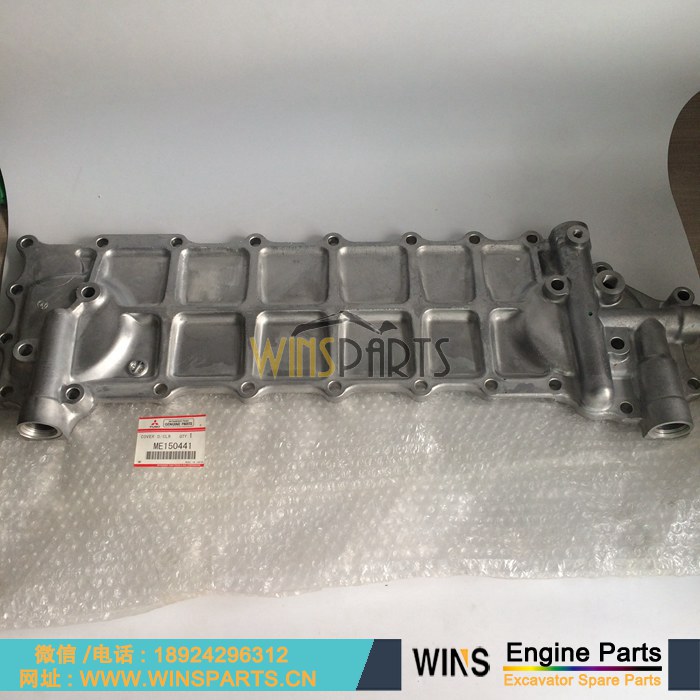 ME150441 VAME150441 <a href=http://www.winsparts.cn/Engine-Mitsubishi.html target='_blank'>三菱</a> 6D22TC 6D24-TEB 6D22T 6D24 发动机 机油 散热器 冷却盖 边盖总成用于神钢 SK300LC SK480LC-6E SK400LC 配件