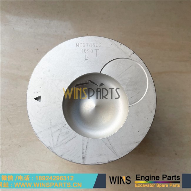 ME078503 ME078502 日本 <a href=http://www.winsparts.cn/Engine-Mitsubishi.html target='_blank'>三菱</a> 6D16 6D16T 发动机活塞 四配套 活塞组件用于神钢 挖机 配件